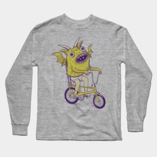 Monster Kid On Chopper Bike Long Sleeve T-Shirt